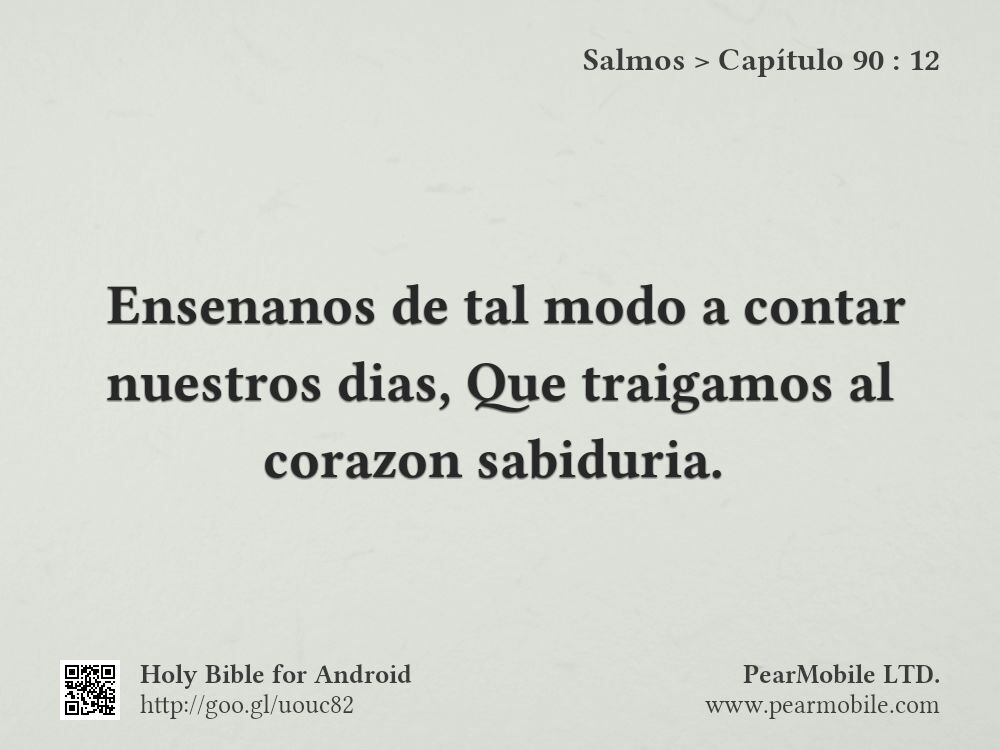 Salmos, Capítulo 90:12